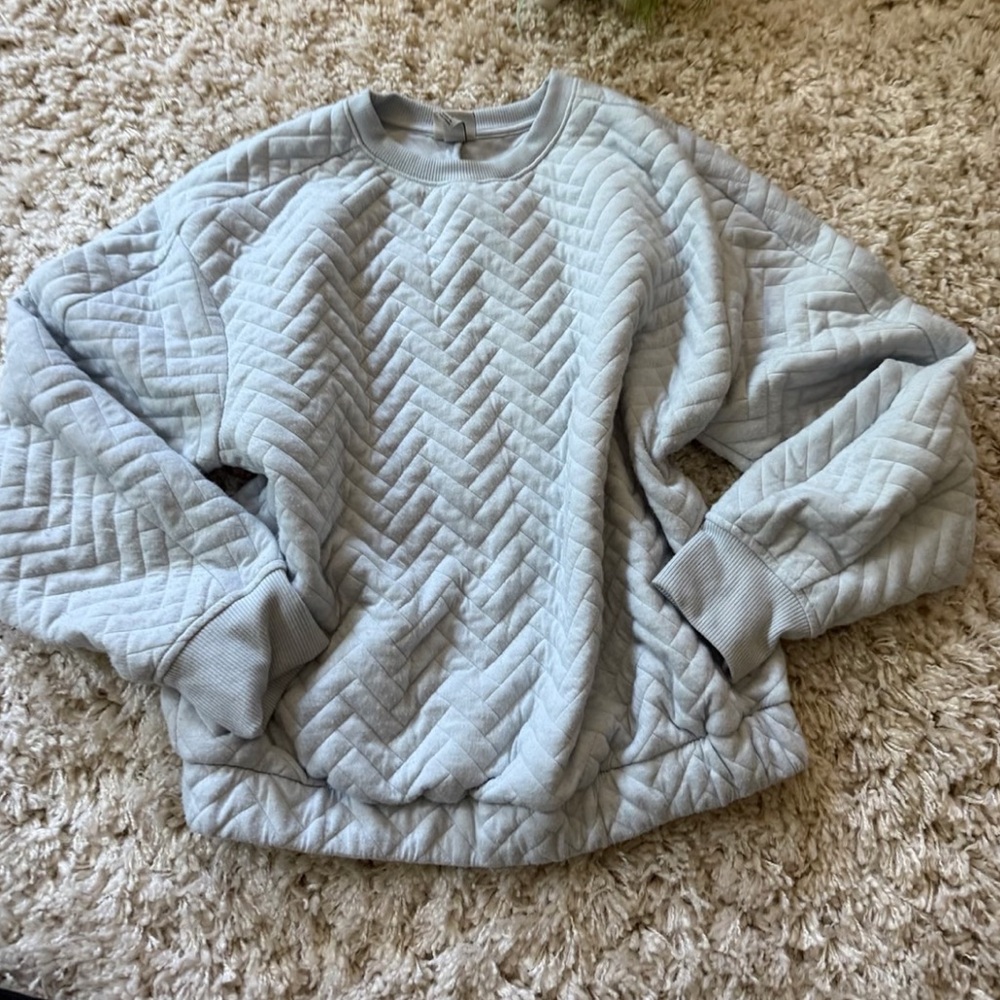 Quilted blue Sweatshirt